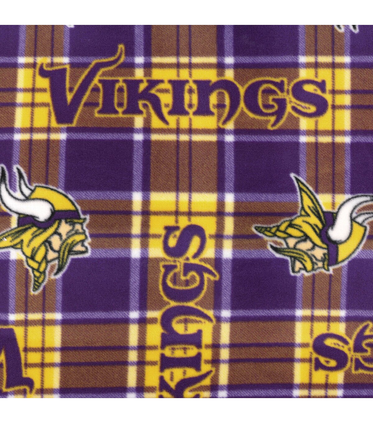 Fabric Traditions Minnesota Vikings Fleece Fabric Plaids