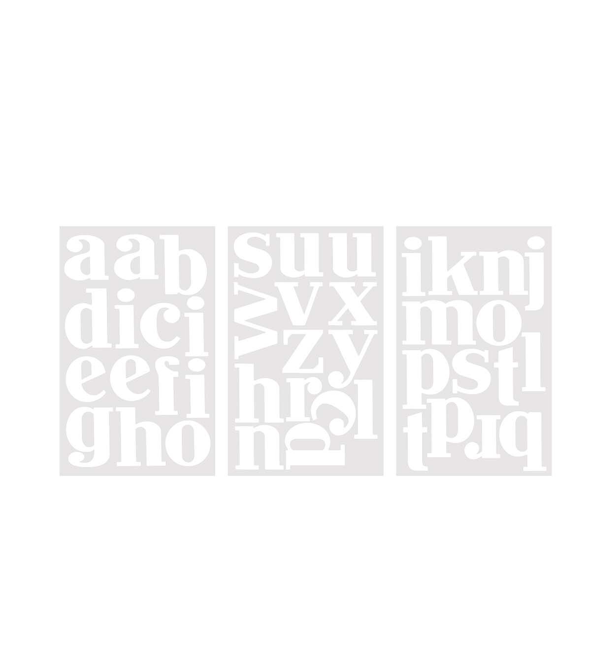 2 White Iron On Letters 3 Sheets by hildie & jo