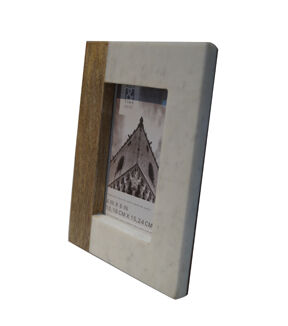 4 x 6 Marble & Wood Tabletop Picture Frame by Place & Time