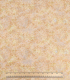 18 x 20 on Cream Metallic Cotton Fabric Quarter 1pc by Keepsake Calico