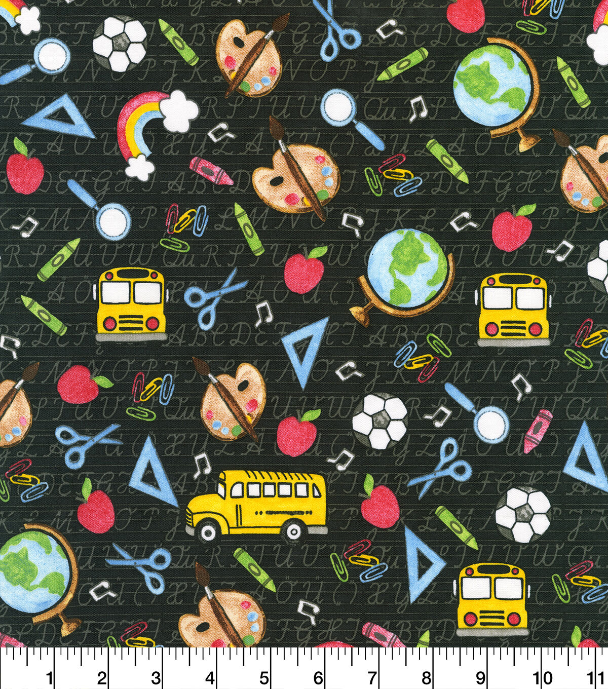 Robert Kaufman School Bus Novelty Cotton Fabric