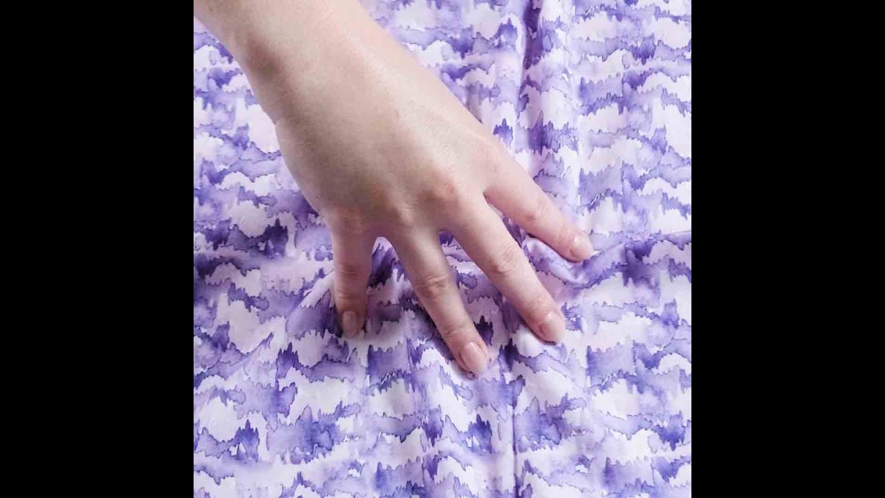 Squiggled Shapes Packed Purple Premium Cotton Lawn Fabric
