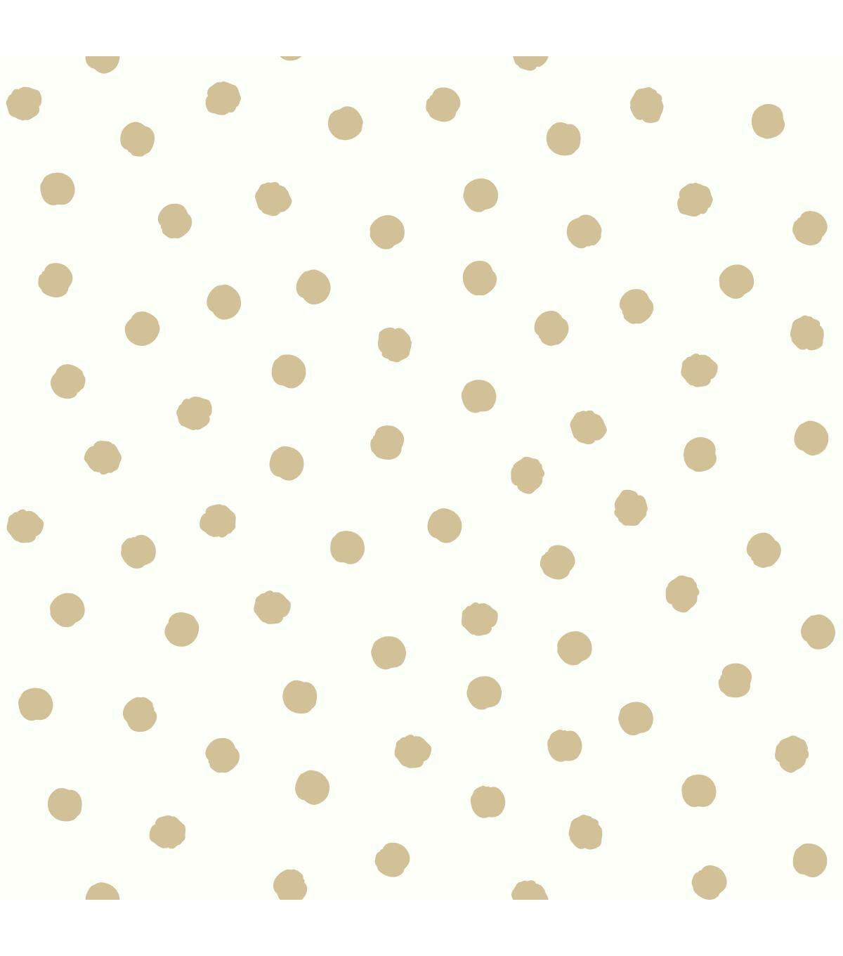 RoomMates Wallpaper Gold Dot