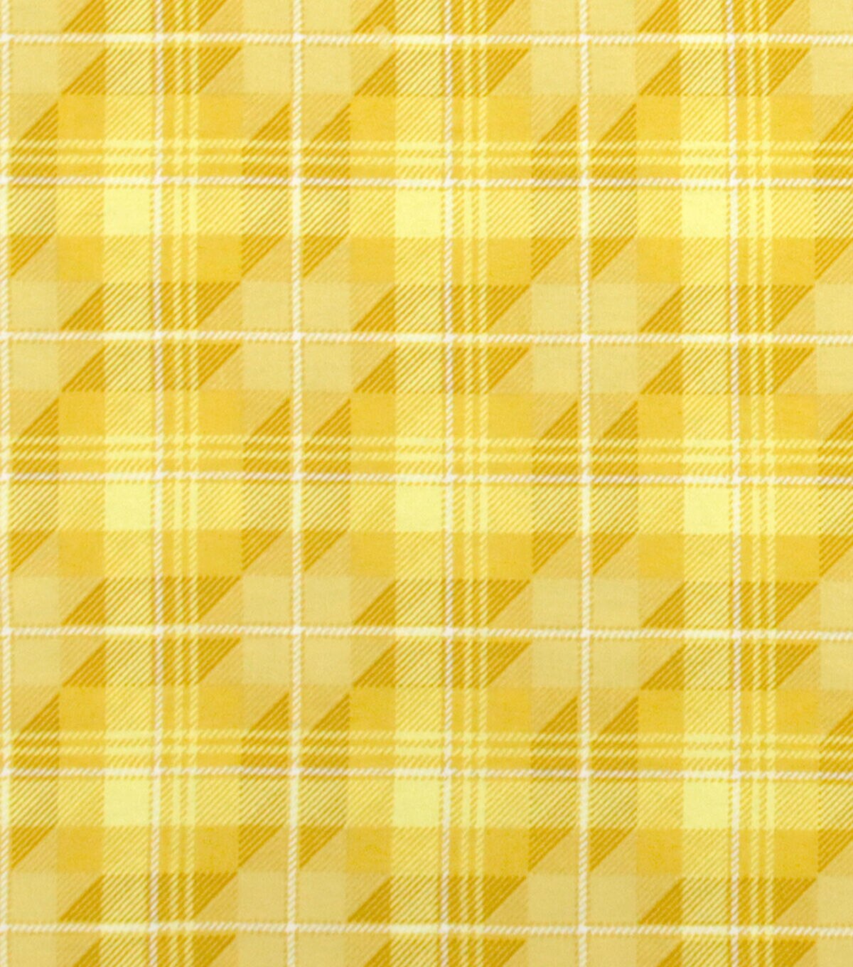 Yellow Block Plaid Super Snuggle Flannel Fabric