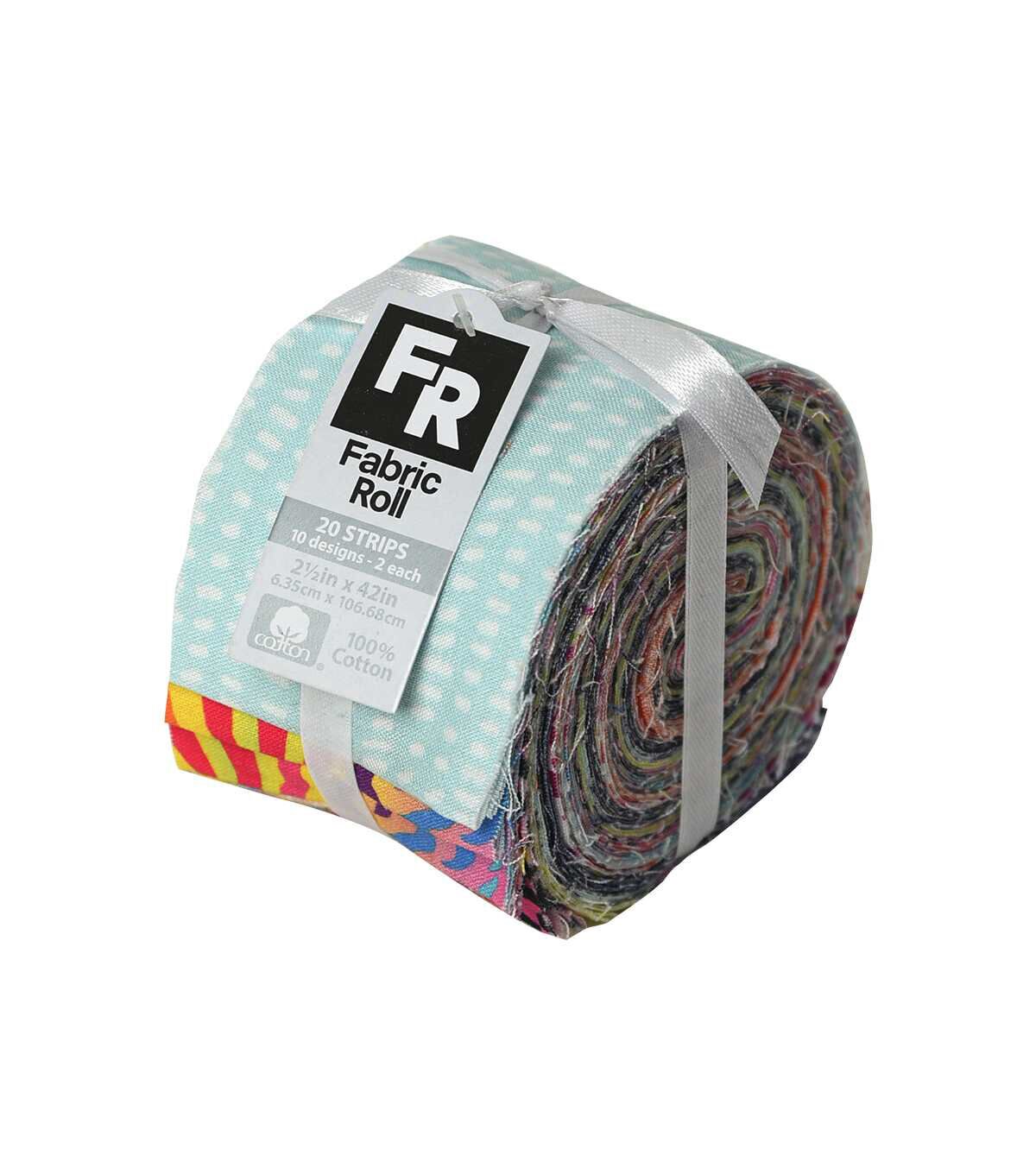 2.5 x 42 Girl Power Cotton Fabric Roll 20ct by Keepsake Calico