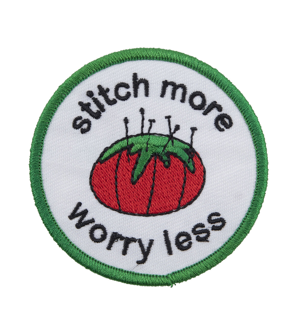 2.5 Stitch More Worry Less Iron On Patch by hildie & jo