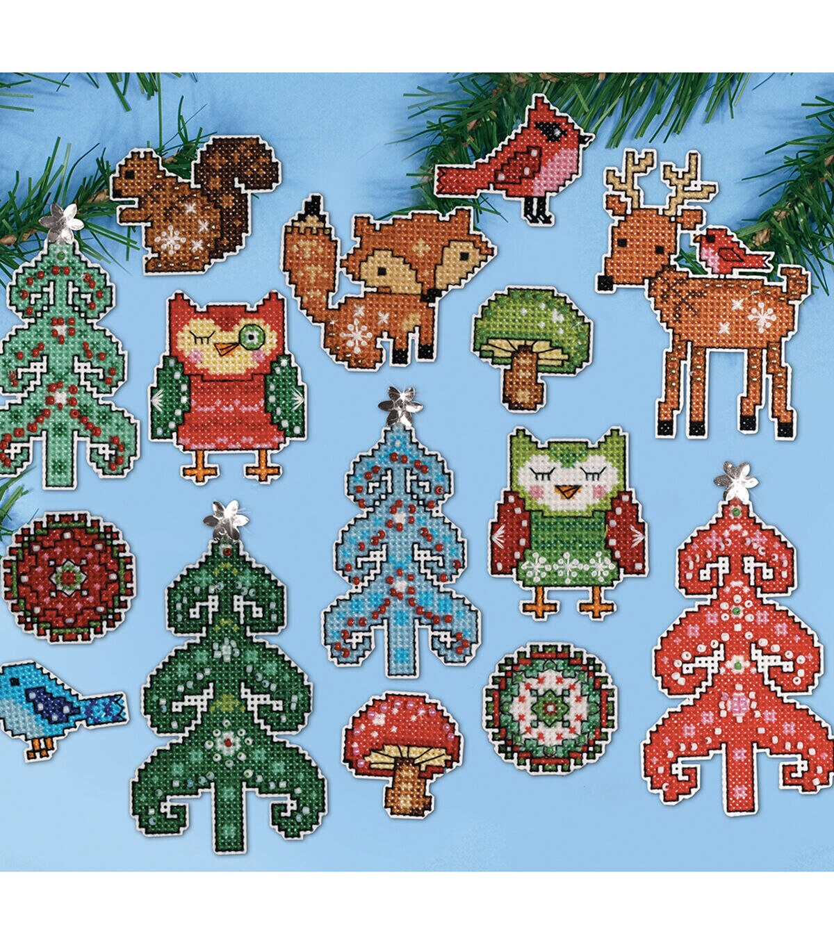 Design Works 15ct Woodland Friends Ornament Plastic Canvas Kit