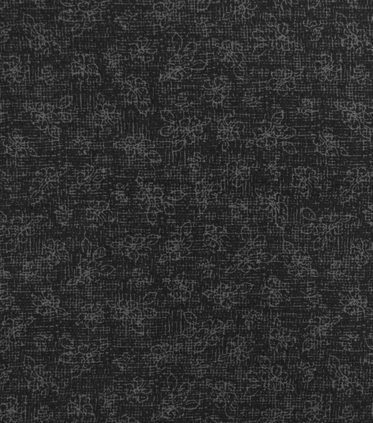 108 Black Crosshatch Floral Blender Wide Cotton Fabric
