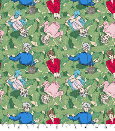 Golden Girls Palm Leaf Cast Cotton Fabric