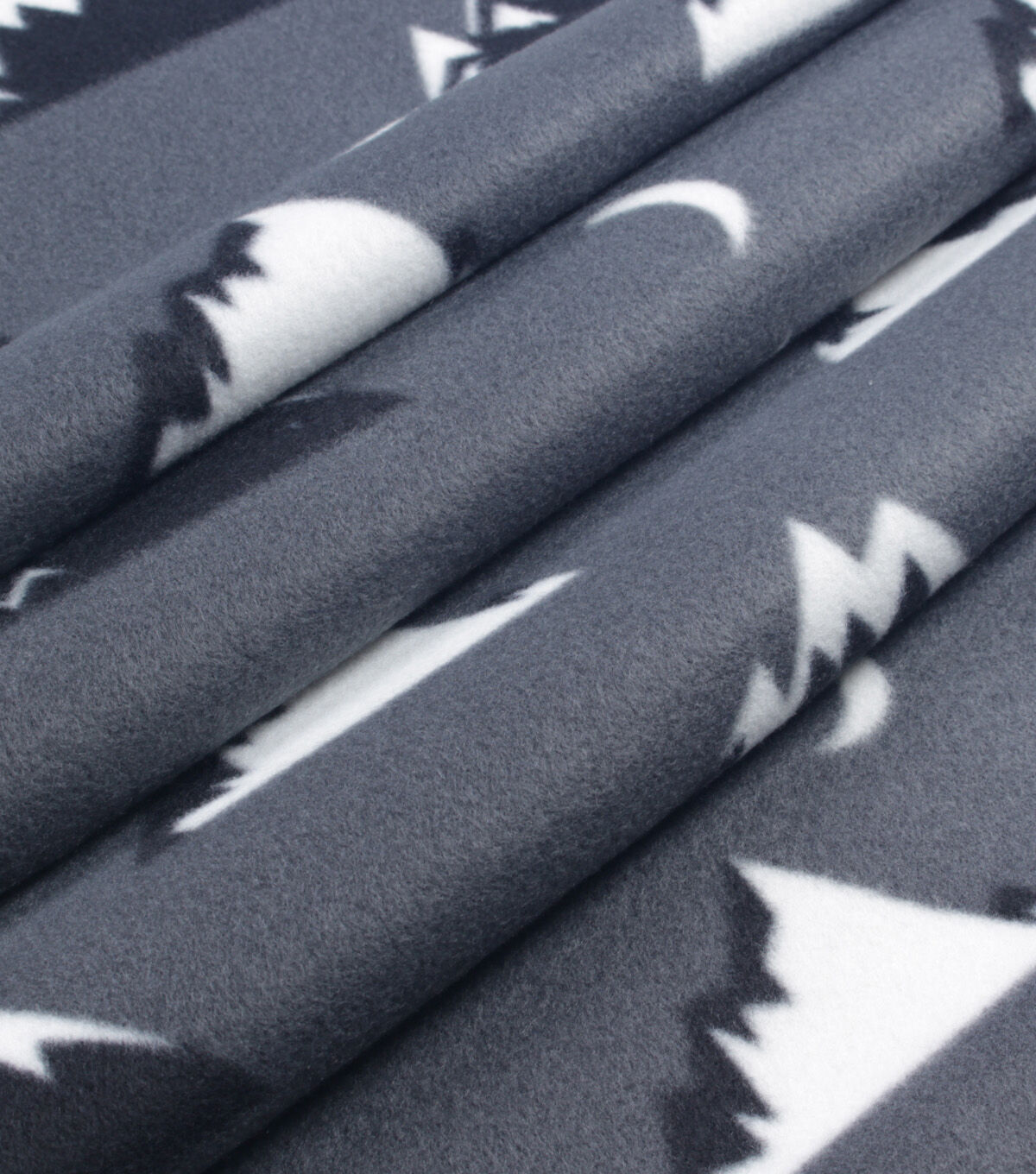 Mountains Blizzard Prints Fleece Fabric