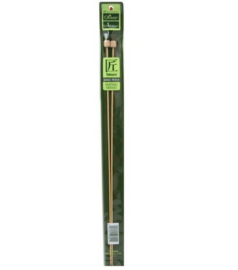 Clover 13 Size 1 Single Point Bamboo Knitting Needle Set