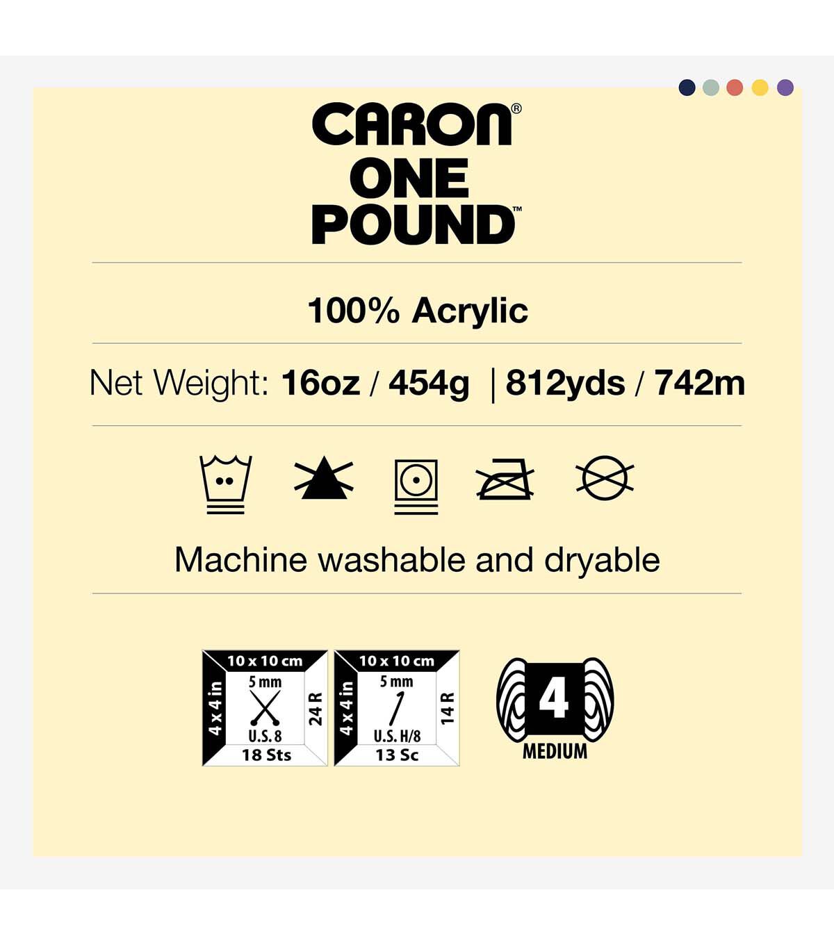 Caron One Pound 812yds Worsted Acrylic Yarn 2 Bundle