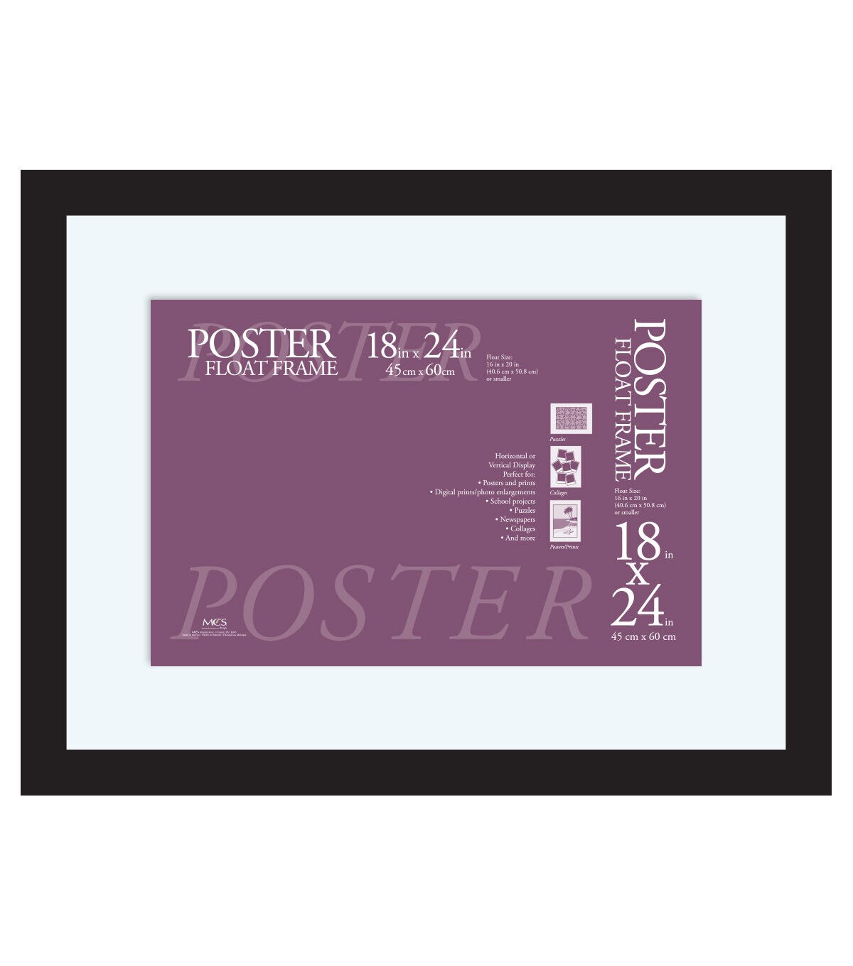 MCS 18x24 Black Float Frame