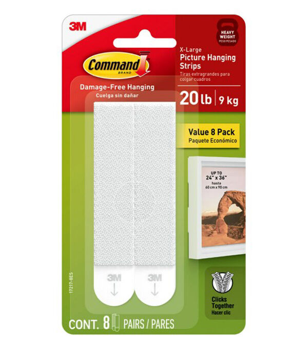 Command 20lb White Picture Hanging Strips 8pk