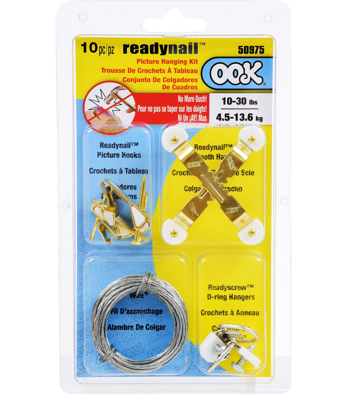 Ook 30lbs ReadyNail Picture Hanging Kit 5pc