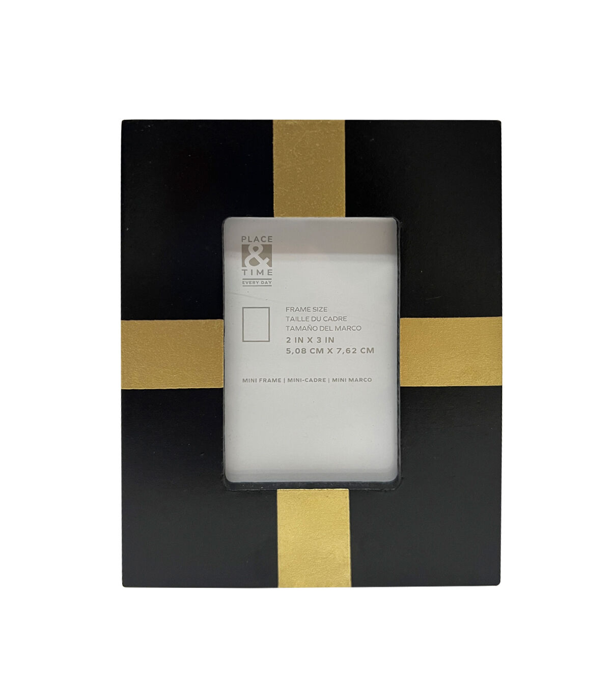 2 x 3 Gold & Black Wood Tabletop Picture Frame by Place & Time