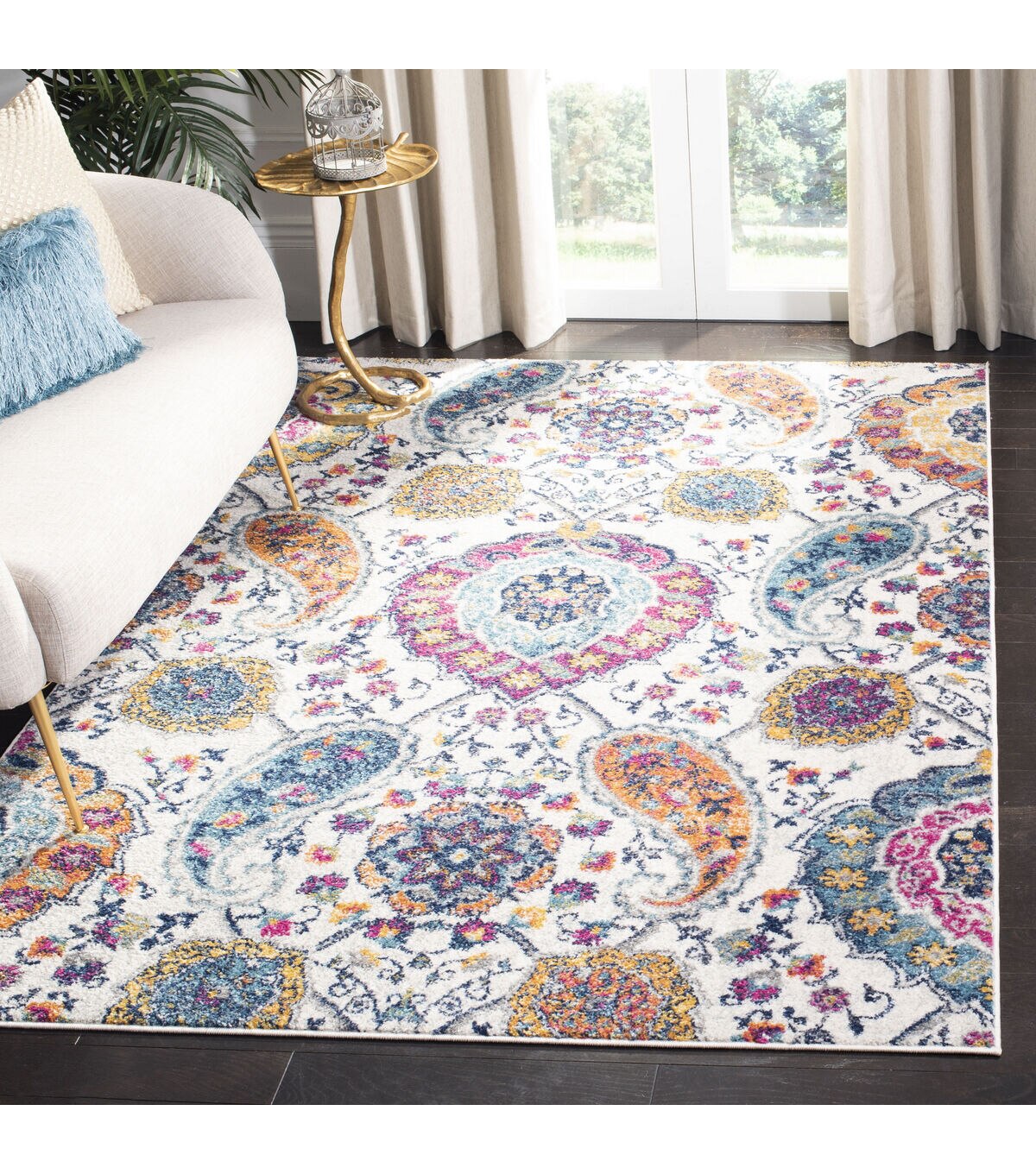 Safavieh Madison 600 Cream / Multi 4' X 6' Sm. Rectangle