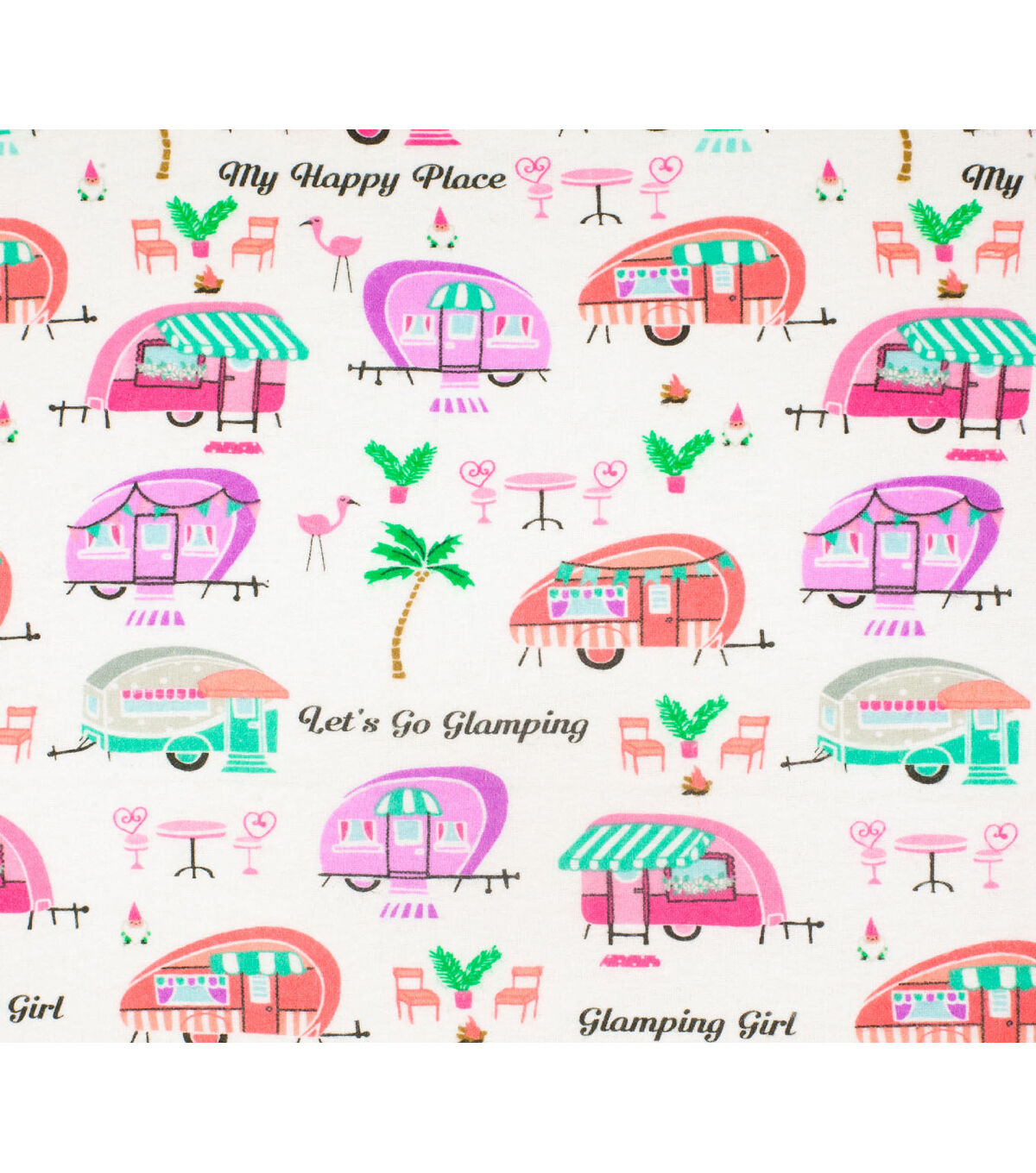 Glamping Girl Super Snuggle Flannel Fabric