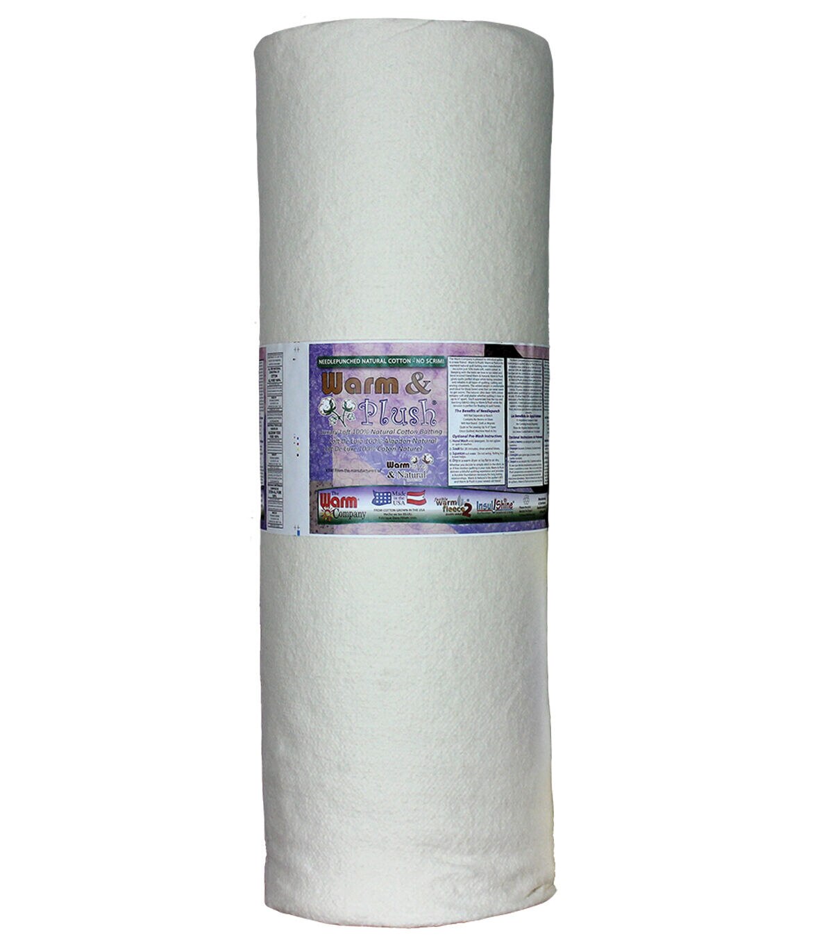 The Warm Company Warm & Plush Cotton Batting 90 X 25 Yd Bolt