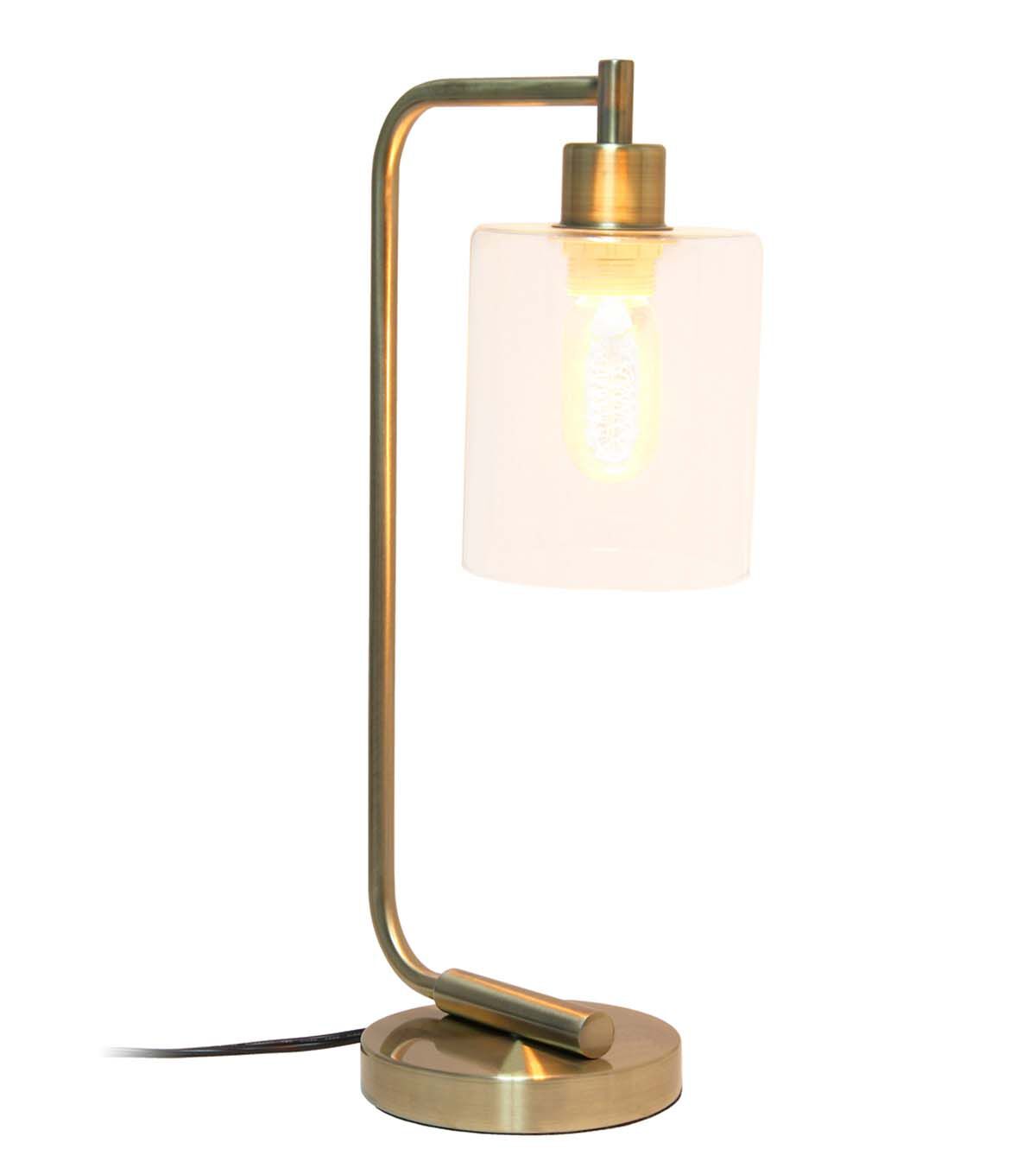 All The Rages 19 Iron Desk Lamp With Glass Shade