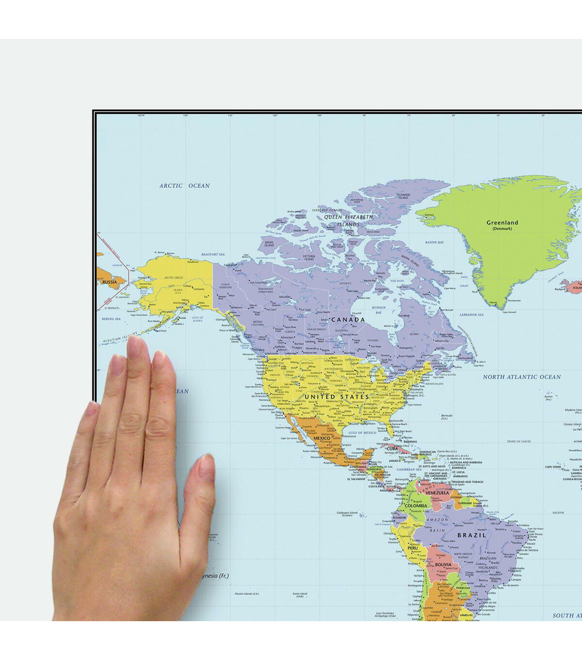 RoomMates Dry Erase Map Of The World Giant Decal