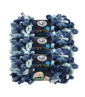 Lion Brand Off The Hook Loop Jumbo Polyester Yarn 3 Bundle