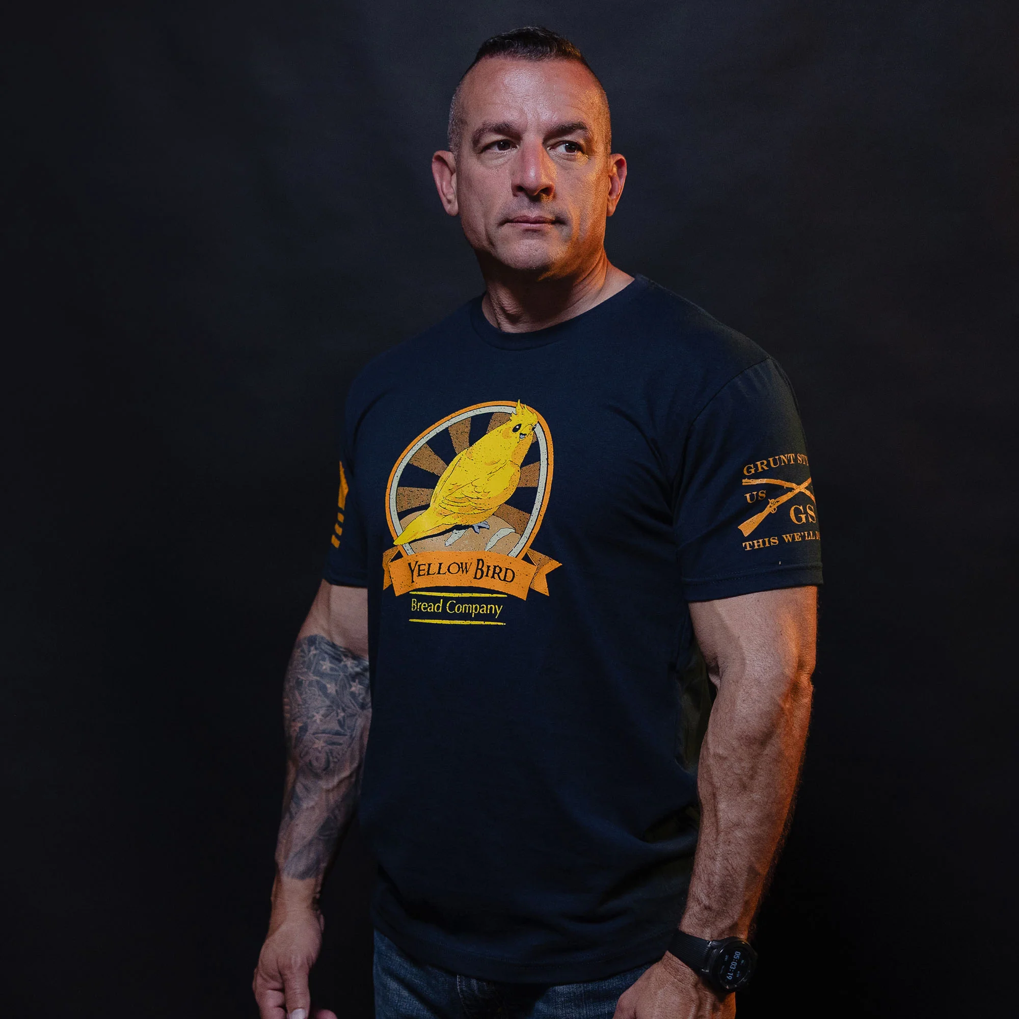 Yellow Bird Bread Company T-Shirt - Midnight Navy