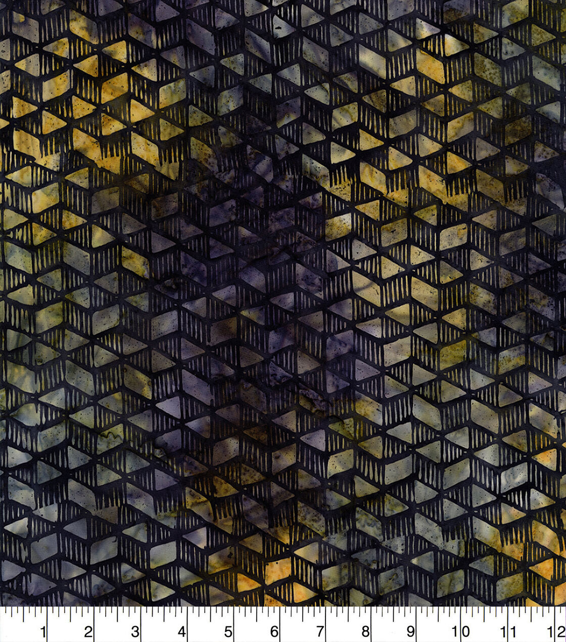 Hi Fashion Black Geometric Batik Cotton Fabric