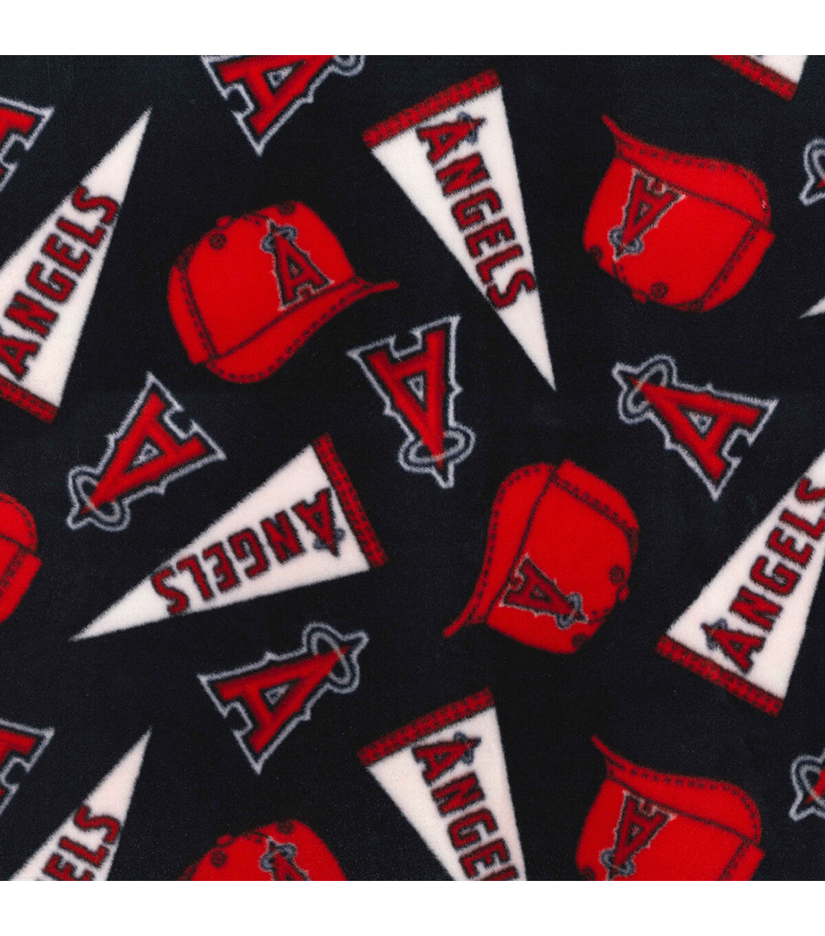 Fabric Traditions Los Angeles Angels Fleece Fabric Tossed