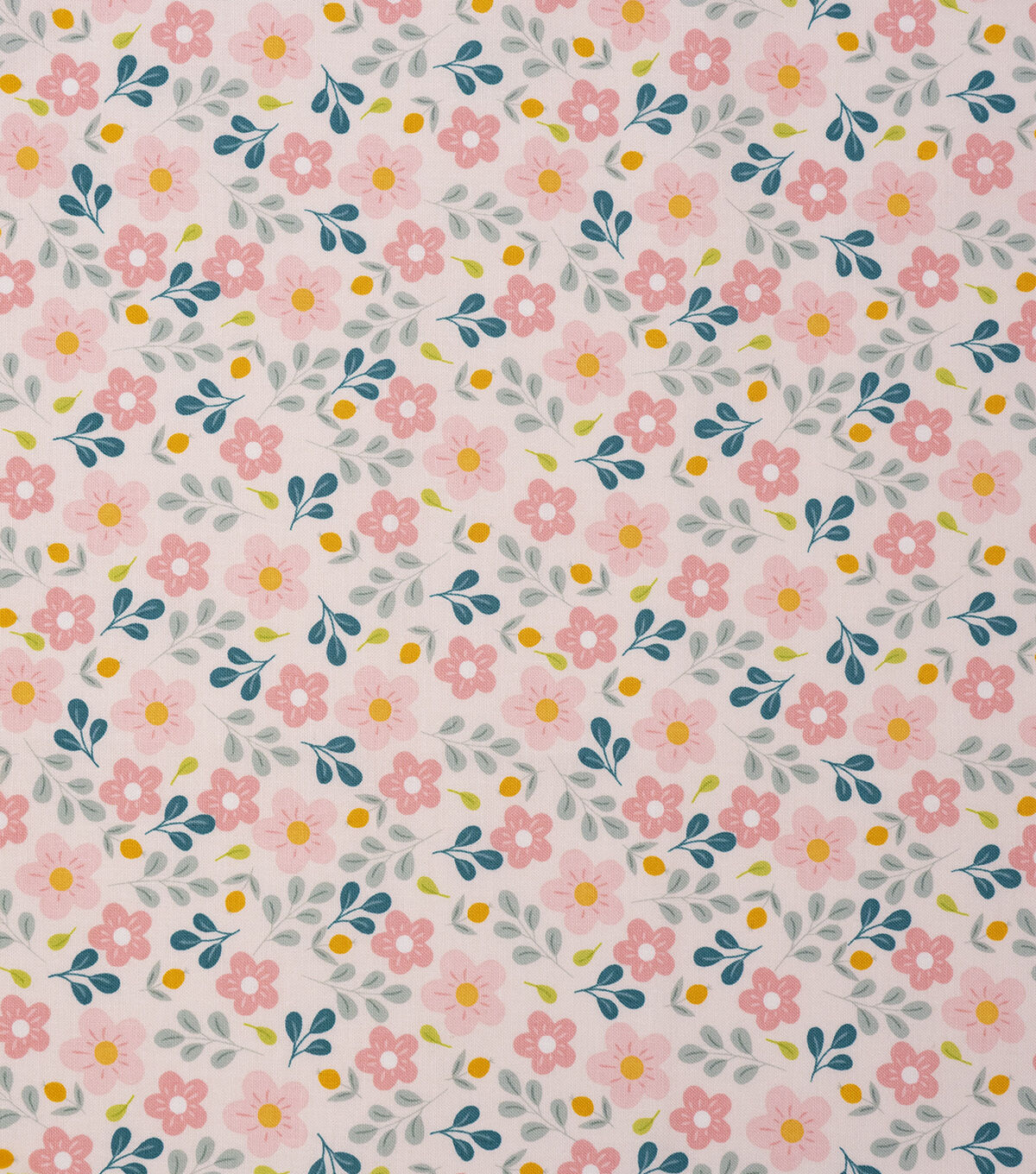 Delicate Pink Floral Cotton Fabric by Keepsake Calico