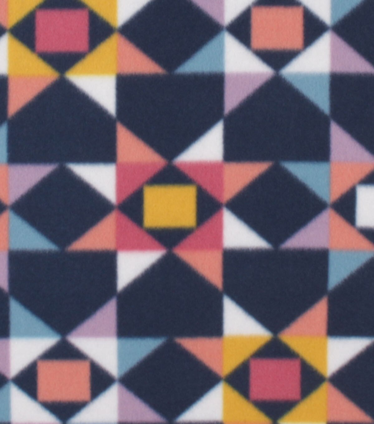 Multicolor Patchwork Geometric Blizzard Fleece Fabric