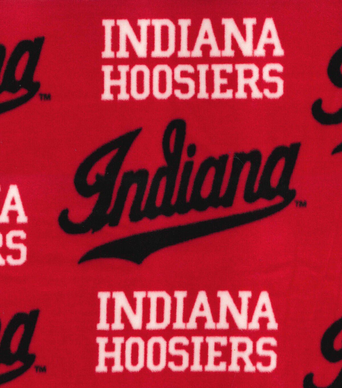 Fabric Traditions Indiana Hoosiers Fleece Fabric Red