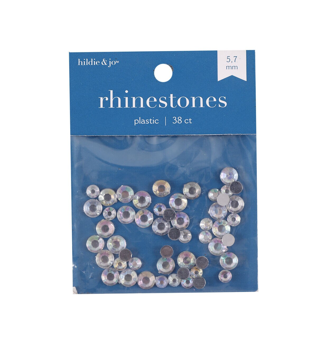 38ct Clear Aurora Borealis Round Rhinestones by hildie & jo