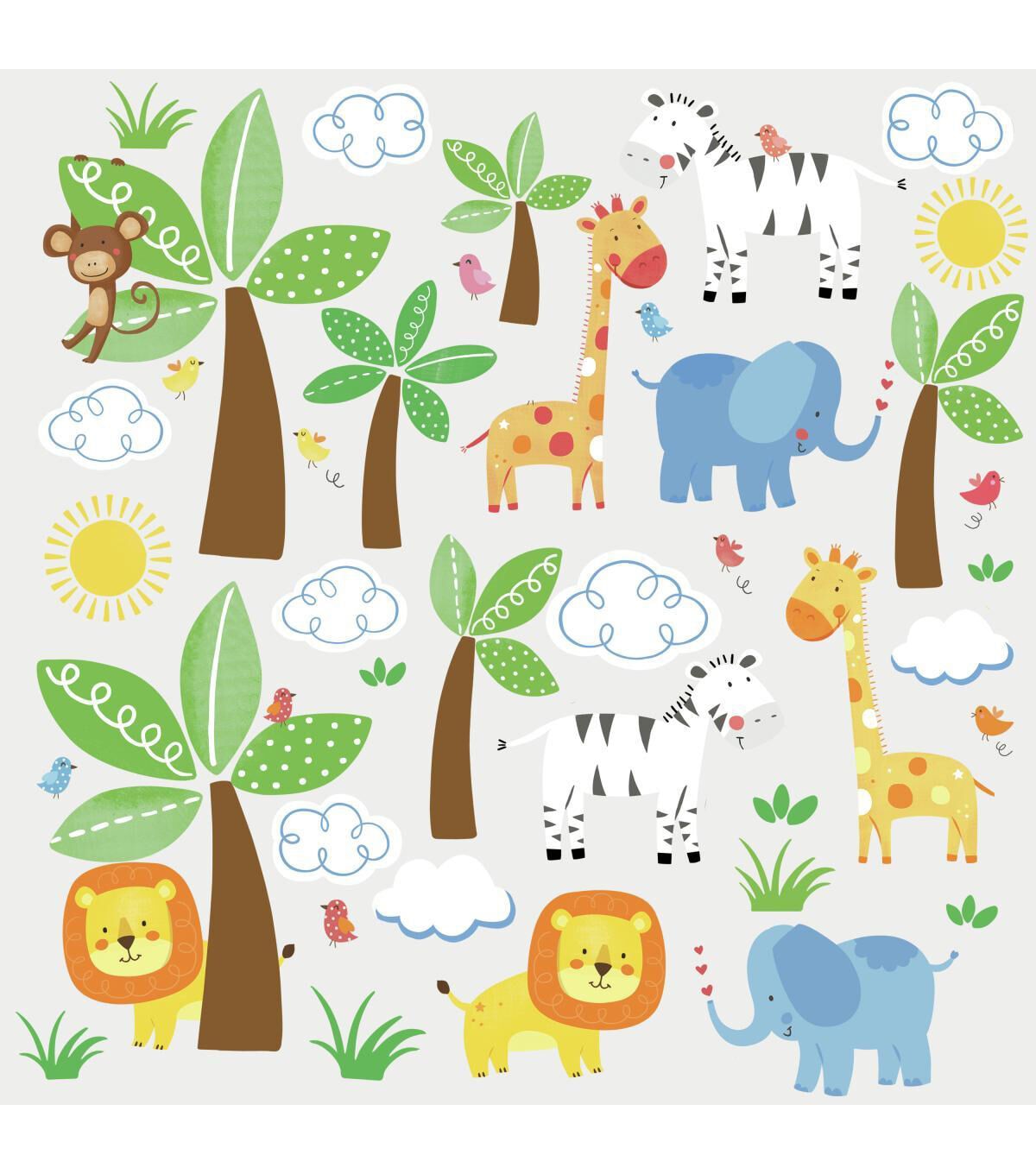 RoomMates Wall Decals Jungle Friends