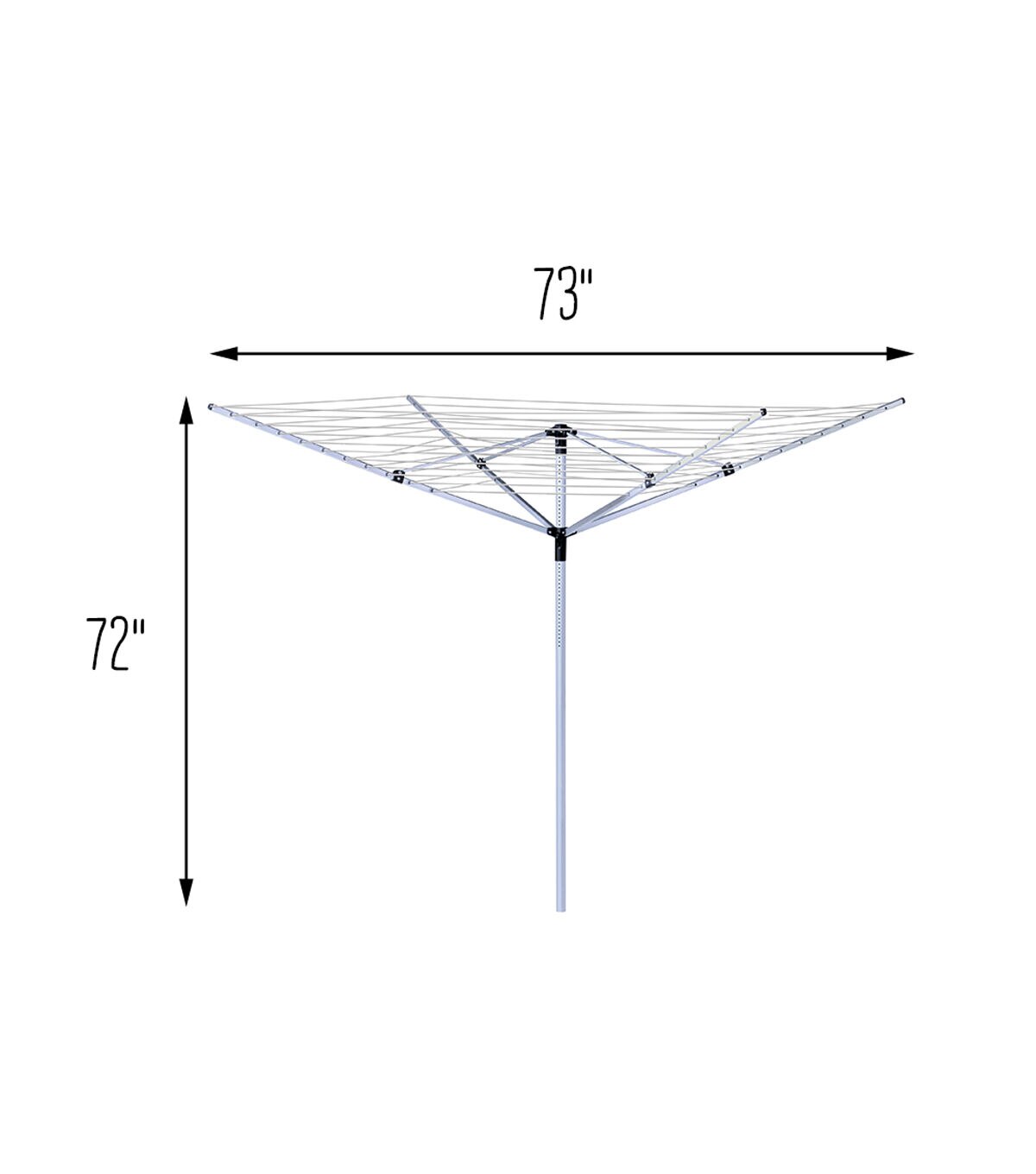 Honey Can Do 165' Aluminum Outdoor Umbrella Drying Rack