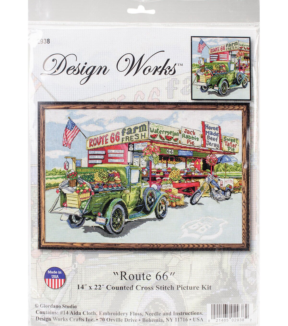 Design Works 22 x 14 Route 66 Counted Cross Stitch Kit