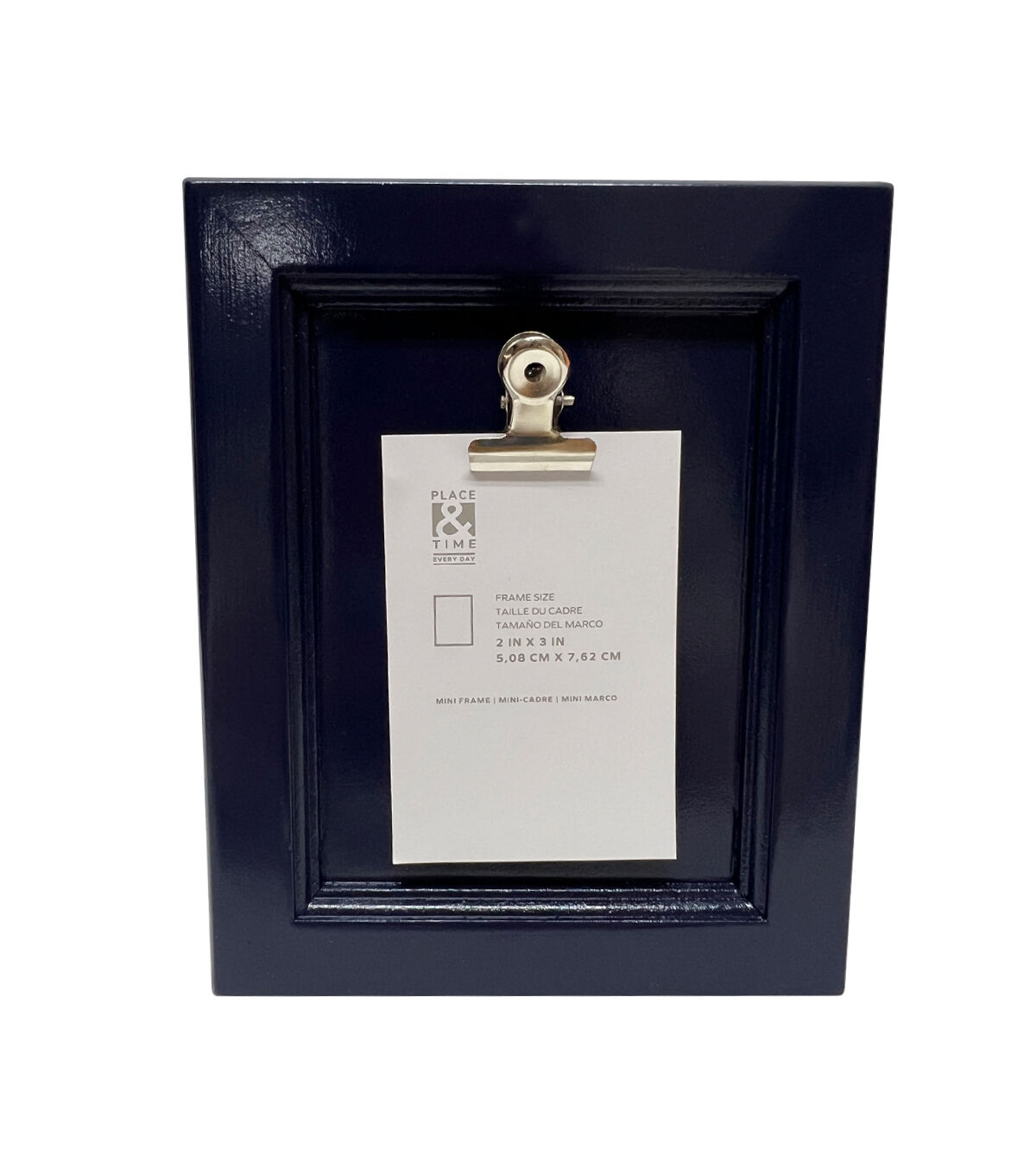 2 x 3 Navy Tabletop Picture Frame With Clip by Place & Time