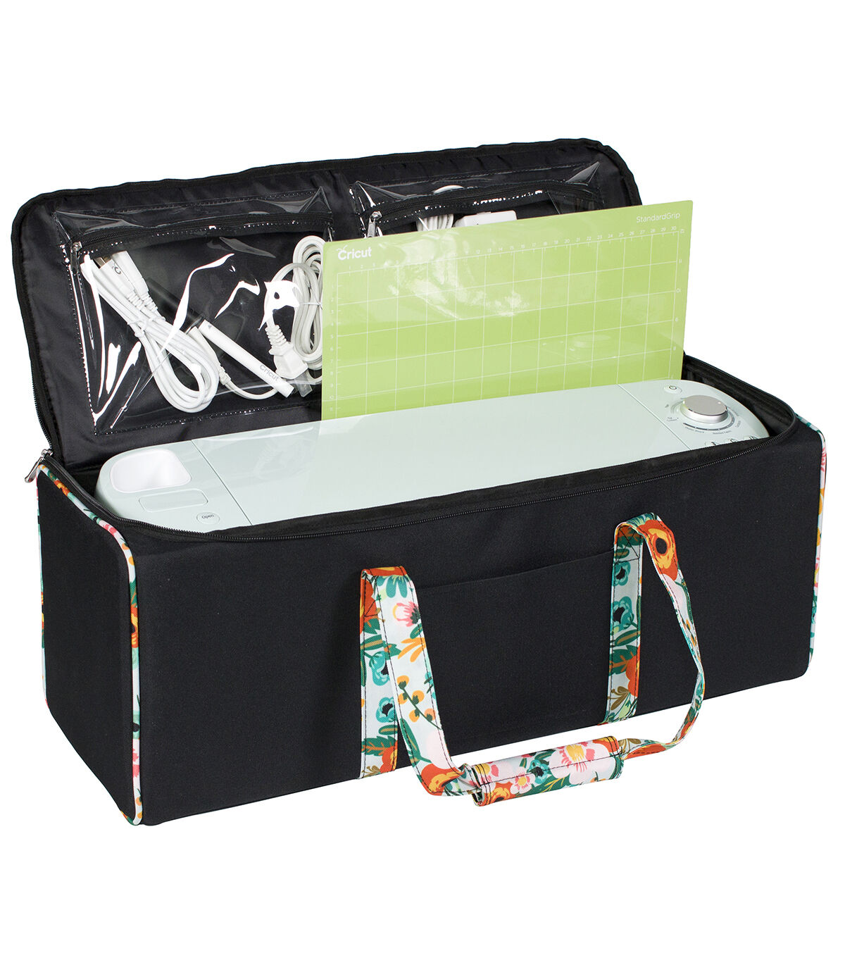 Everything Mary 22 Black & Floral Die Cut Machine Carrying Case