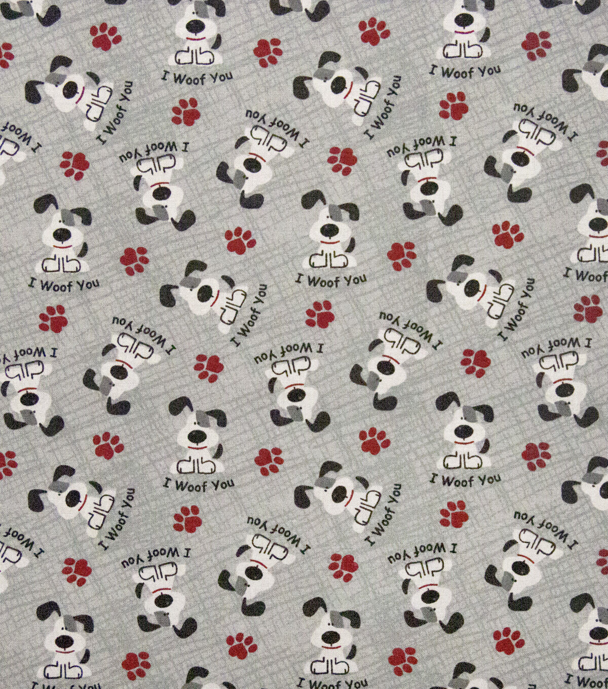 I Woof You Novelty Cotton Fabric