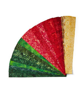 2.5 x 42 Jolly Jingle Batik Christmas Cotton Fabric Strips 40ct