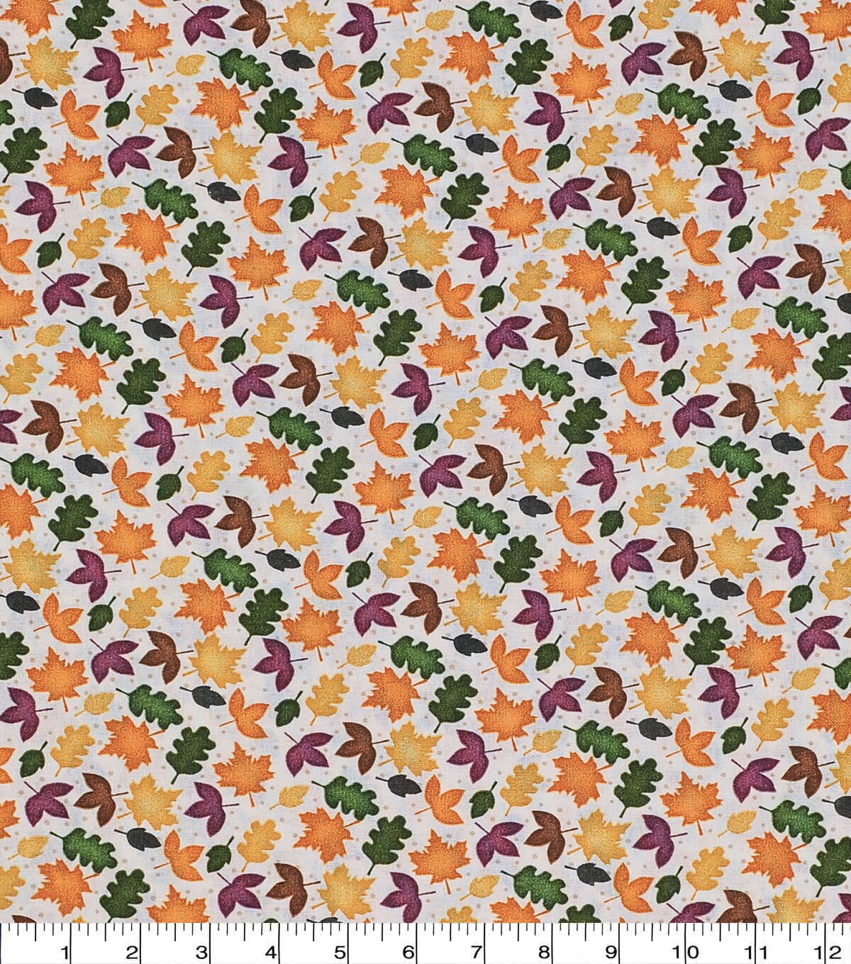 Mini Harvest Leaves Multi Harvest Cotton Fabric