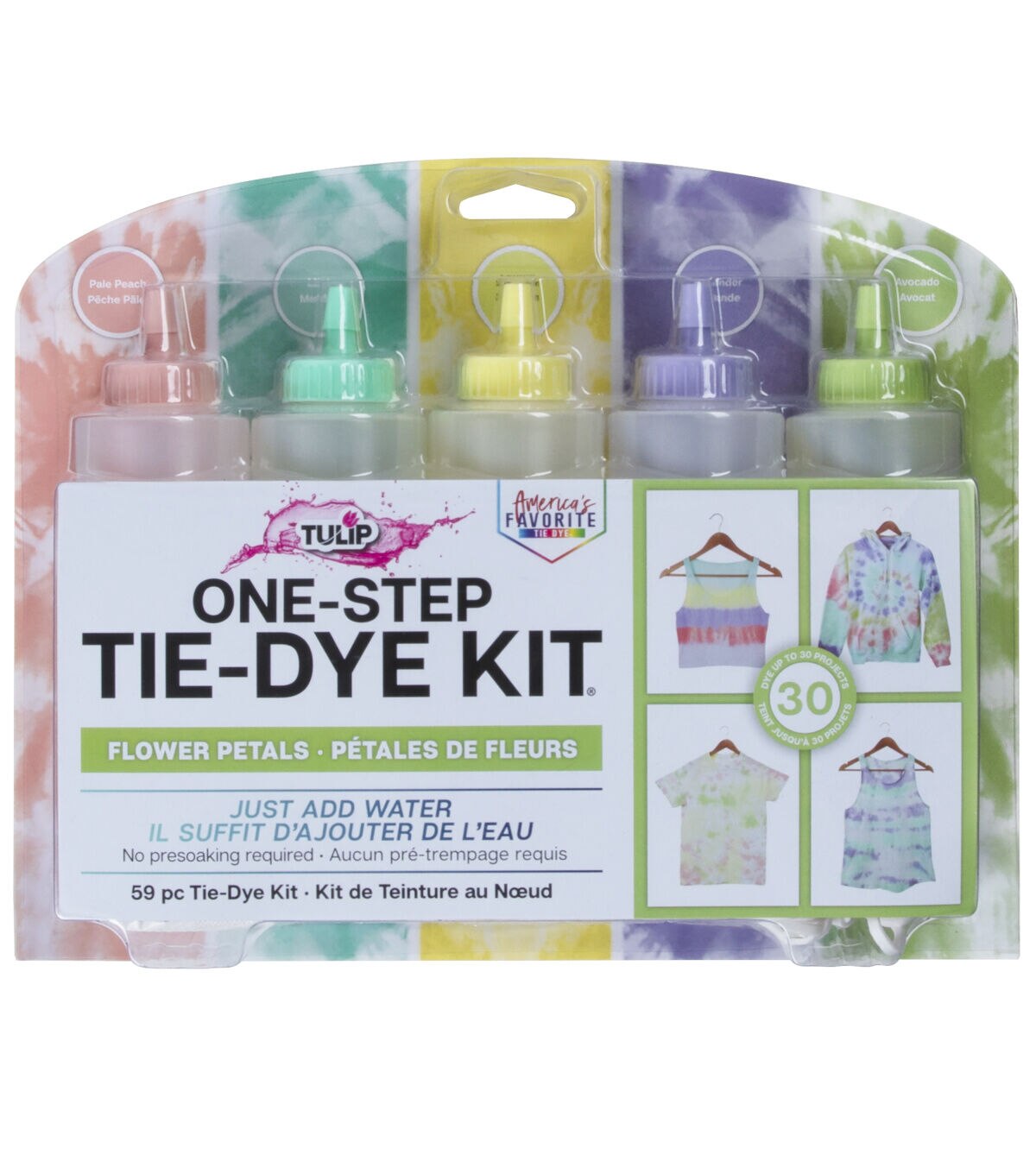 Tulip 59ct Flower Petals One Step Fabric Tie Dye Kit