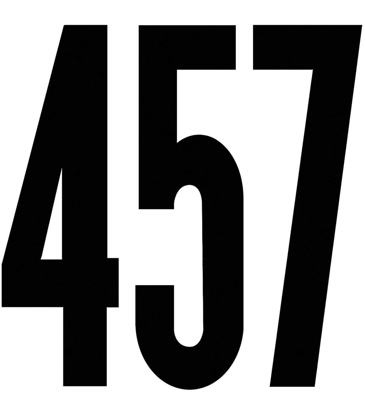Duro Decal 48 Pk 6'' Permanent Adhesive Vinyl Letters & Numbers Black