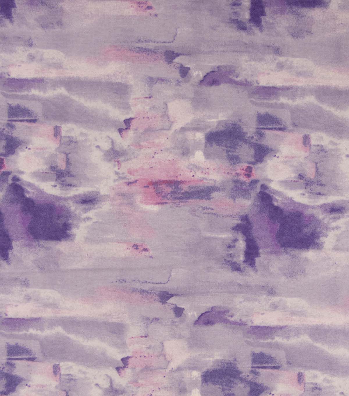 108 Wide Purple Watercolor Strokes Flannel Fabric