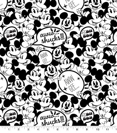 Mickey Minnie Aww Shucks Pack Cotton Fabric