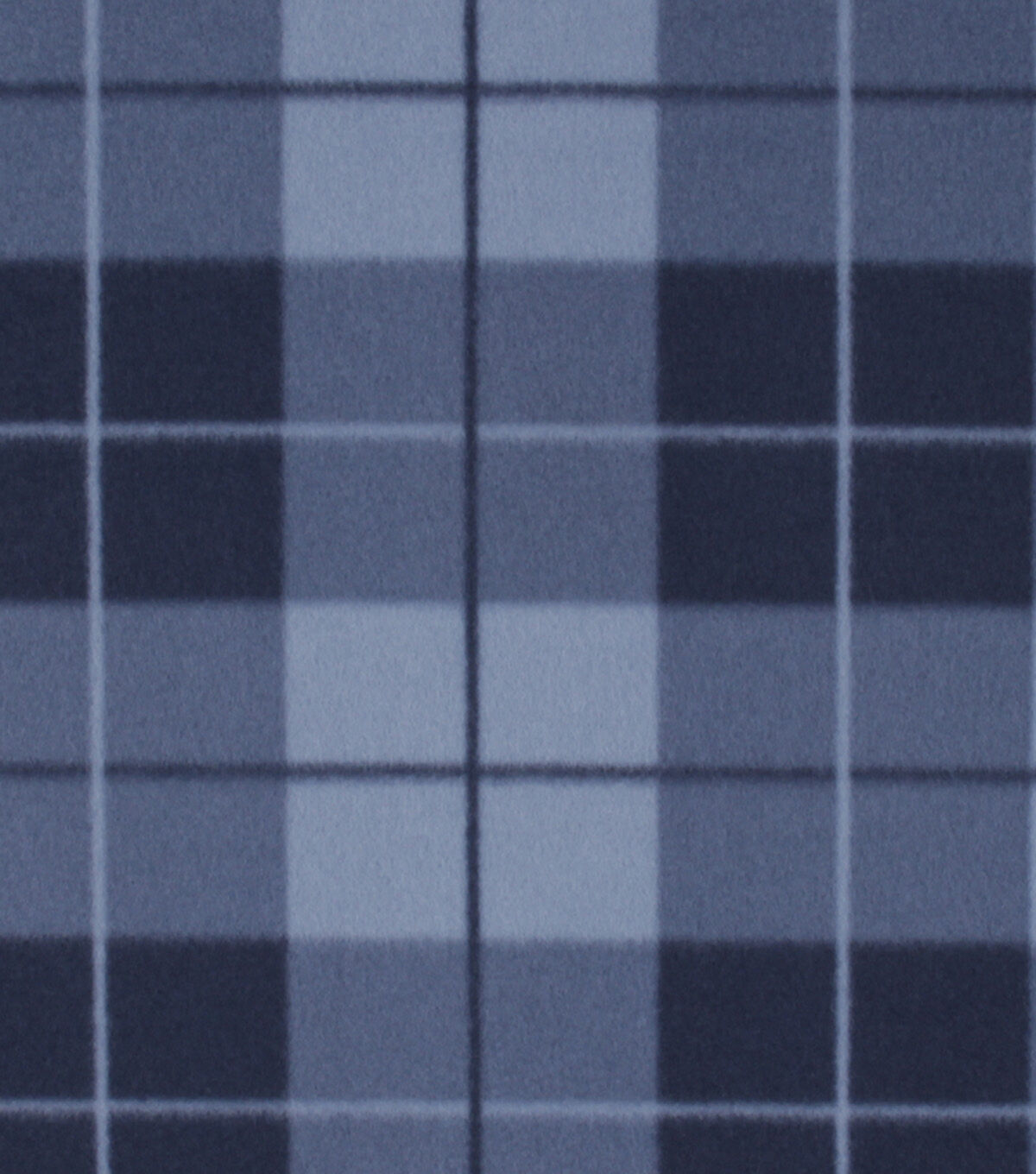 Blue Box Plaid Blizzard Prints Fleece Fabric