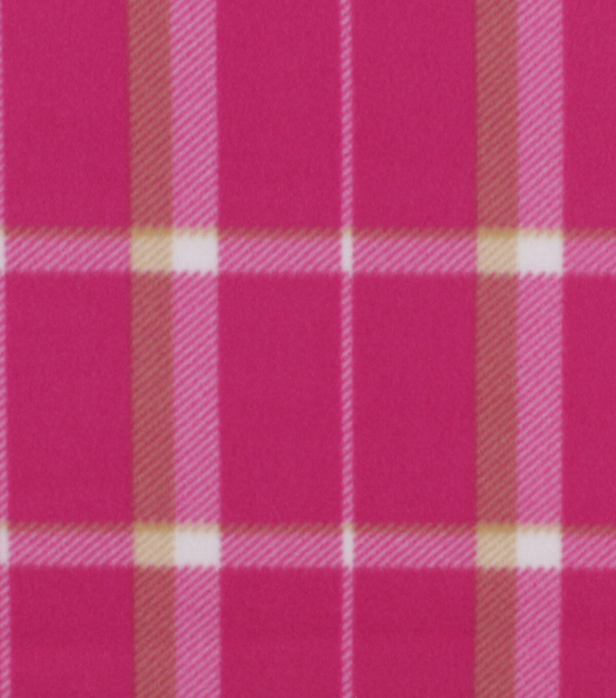 Hot Pink Plaid Blizzard Prints Fleece Fabric