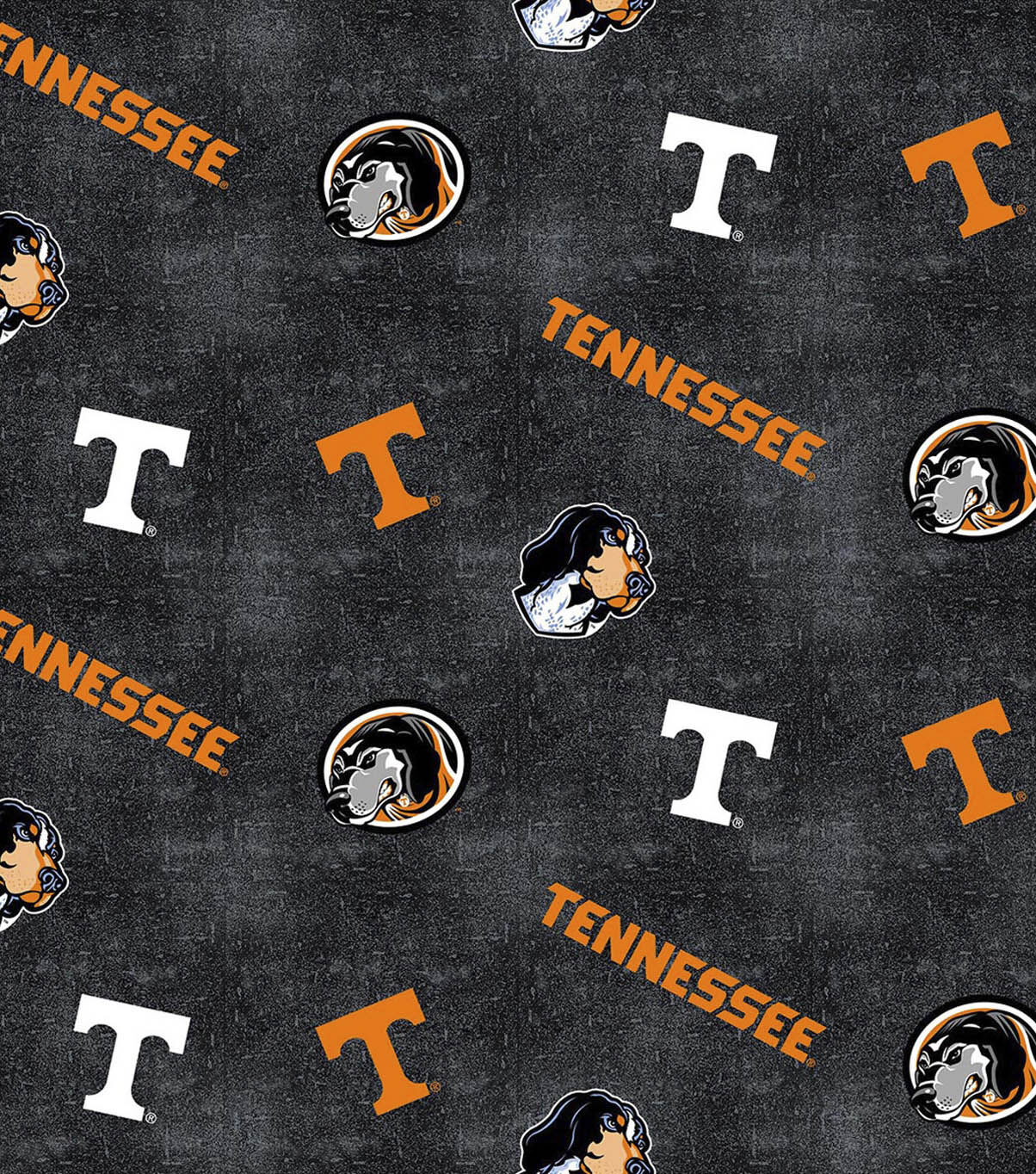 University of Tennessee Volunteers Flannel Fabric 42 Distressed Logo