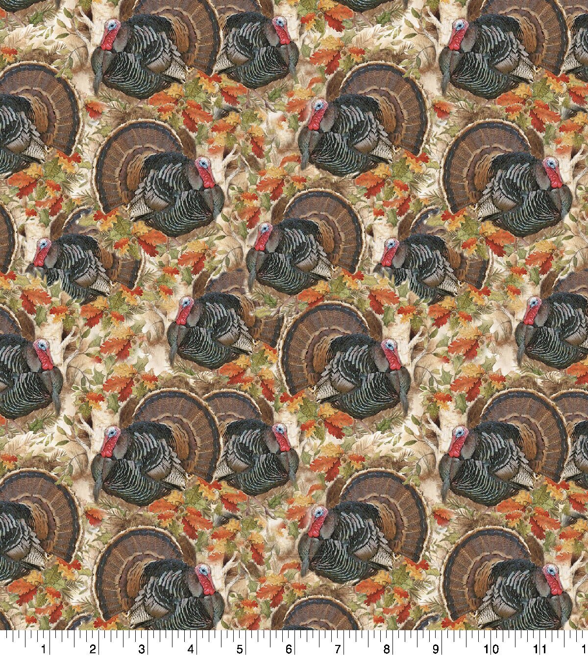 Susan Winget Turkeys Packed Cotton Fabric