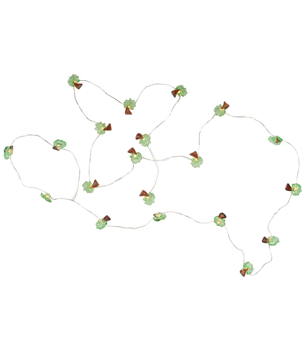 Northlight 10-Count LED Green Brown Palm Tree Fairy Lights - Warm White